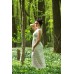 Embroidered dress "Double White" with scarf